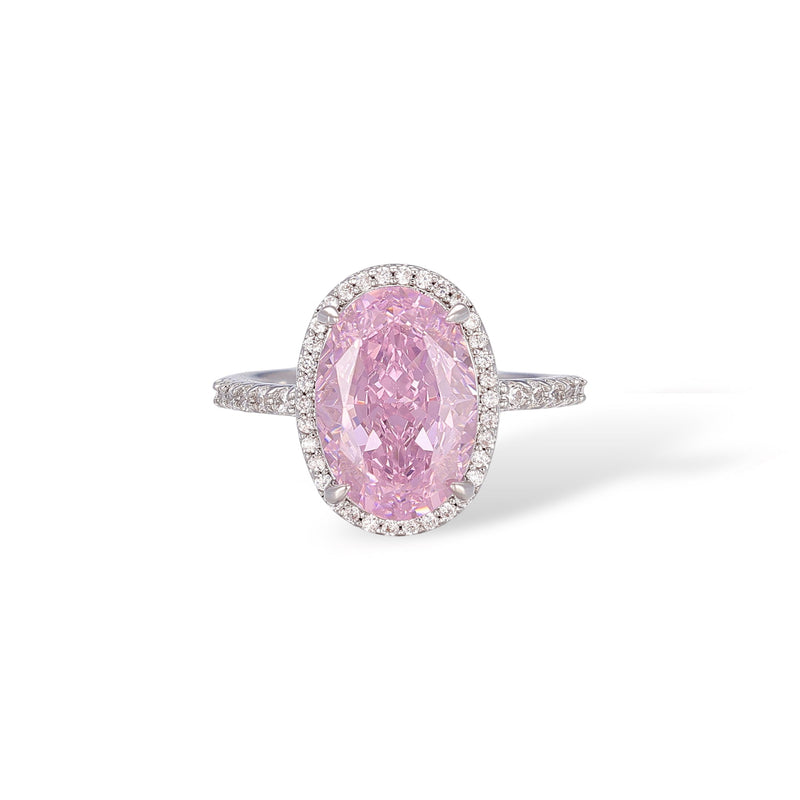 Melina Pink Oval Open Ring