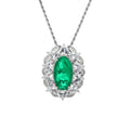 Merveille Emerald Green Oval Necklace