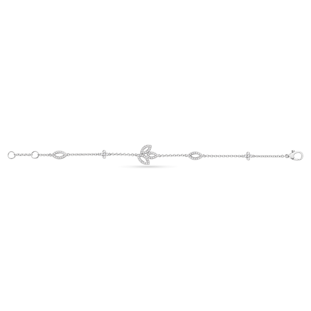 Mia White Leaf Cluster Bracelet