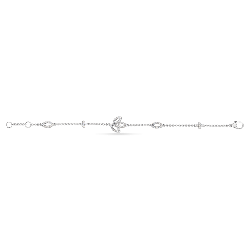 Mia White Leaf Cluster Bracelet