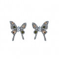 Morpho Green Butterfly Stud Earrings