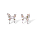 Morpho Green Butterfly Stud Earrings