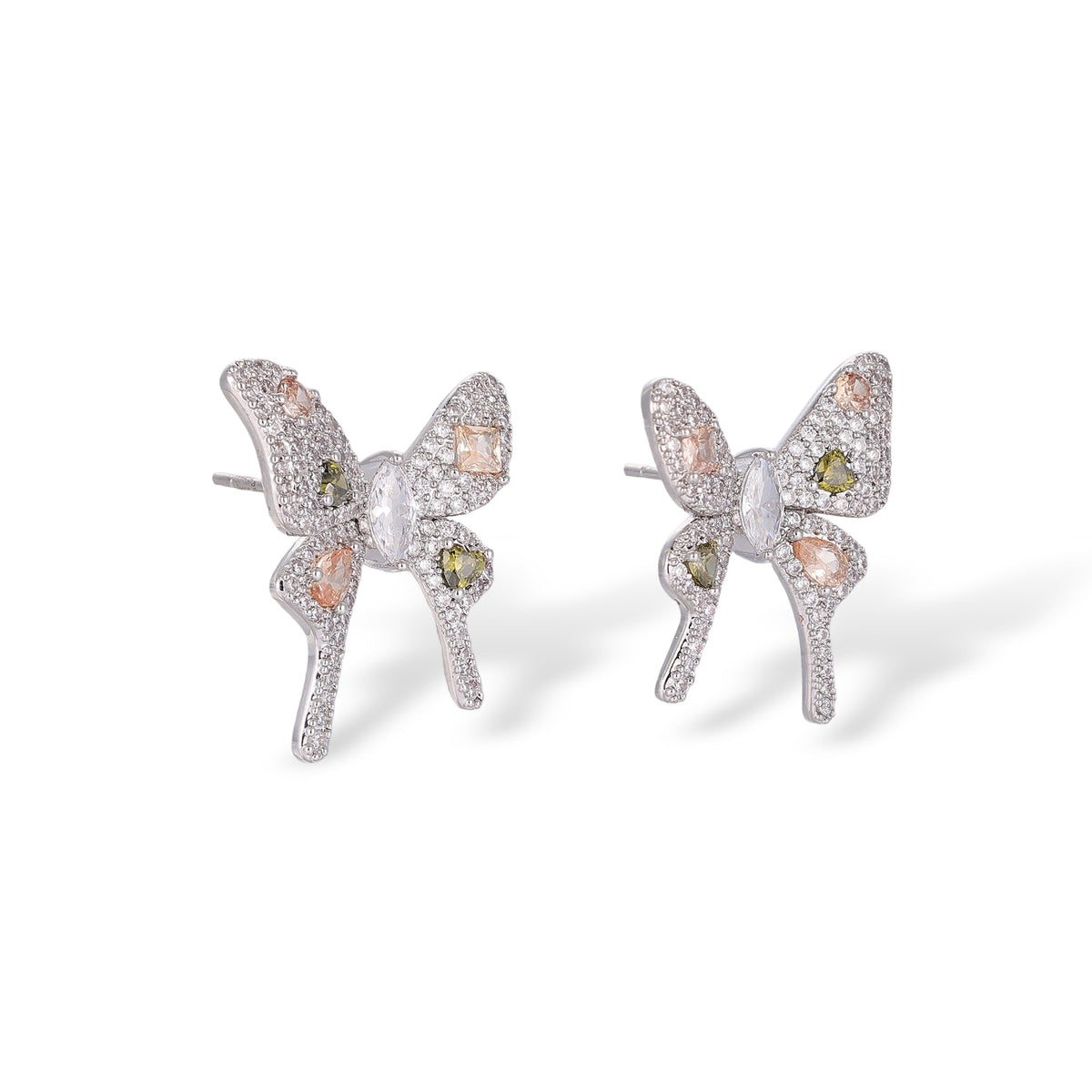 Morpho Green Butterfly Stud Earrings