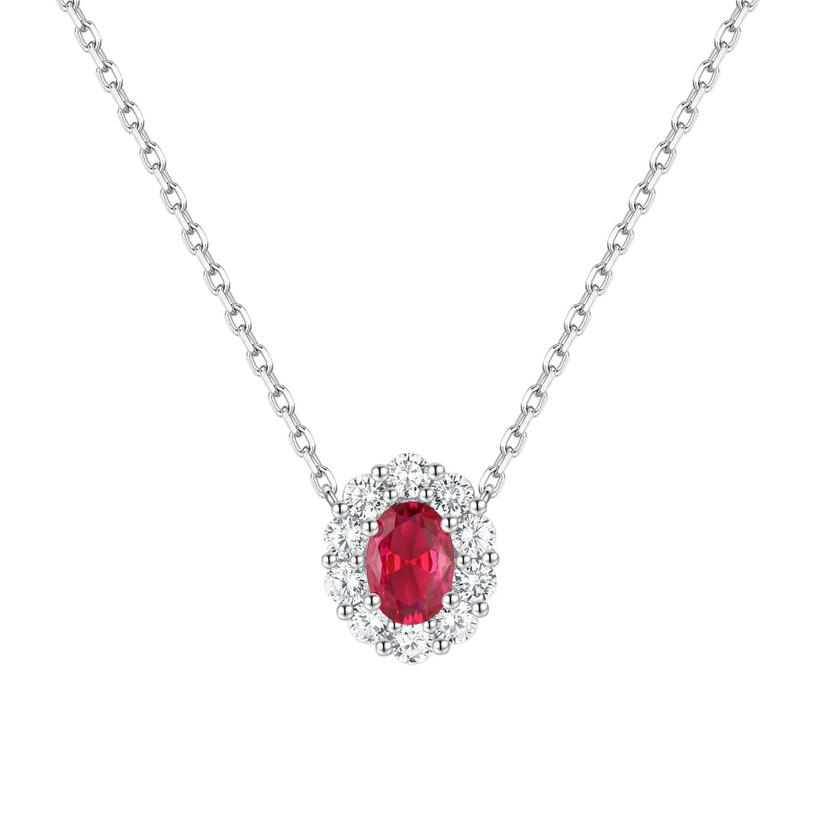 Muriel Red Oval Necklace
