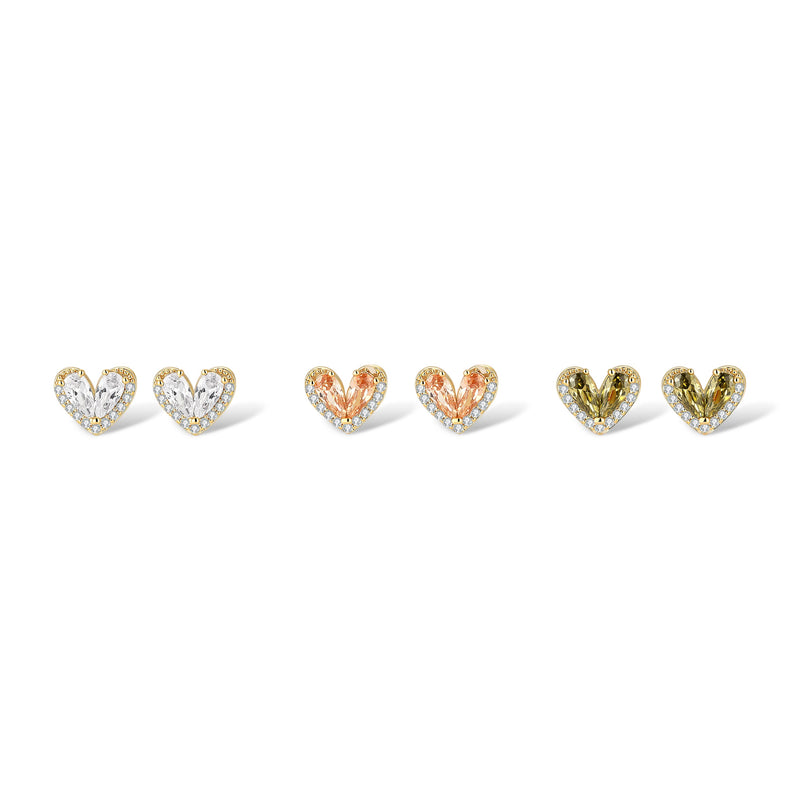 Nadine Heart Earring Set
