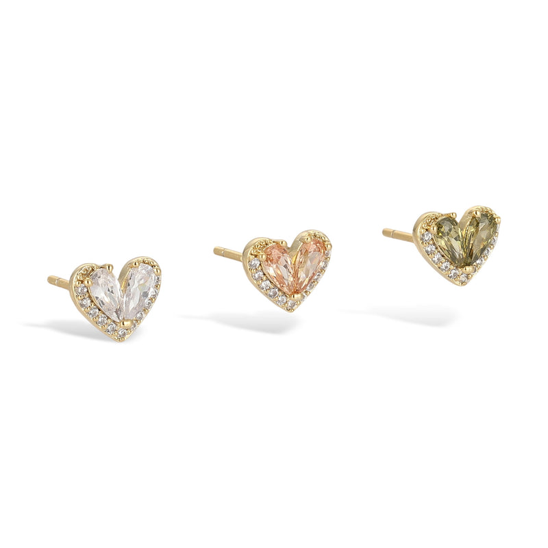 Nadine Heart Earring Set