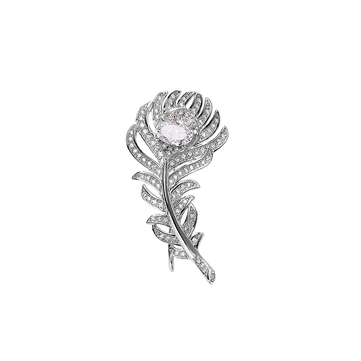 Naïs White Plume Earrings