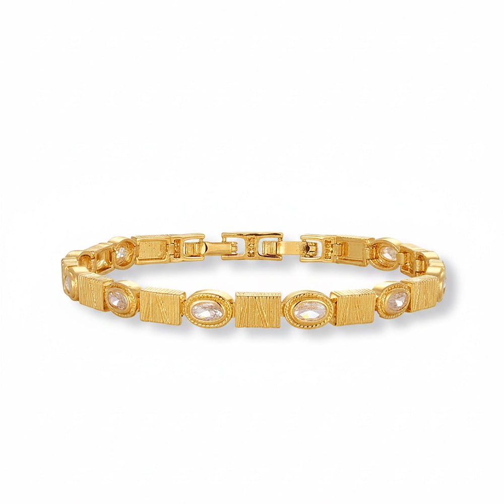 Nancy Silver Oval Rectangular Bracelet