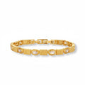 Nancy Silver Oval Rectangular Bracelet