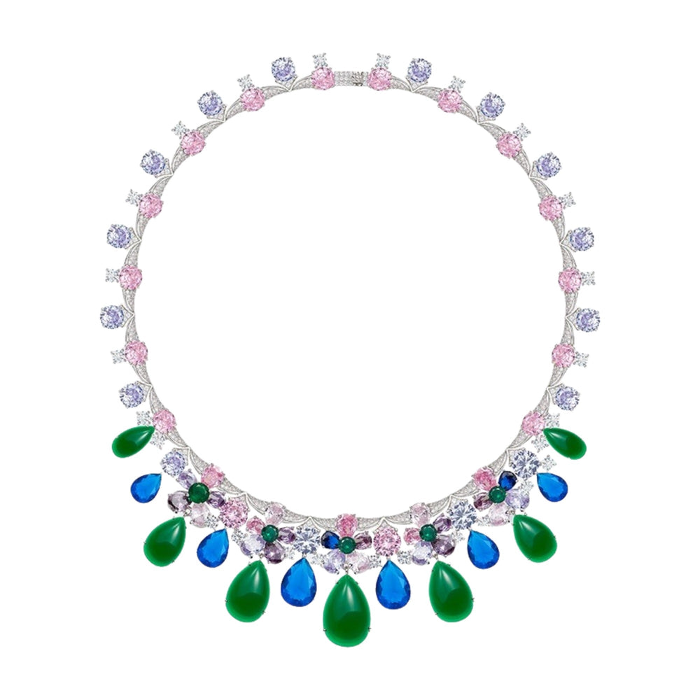 Nerwina Floral Teardrop Necklace