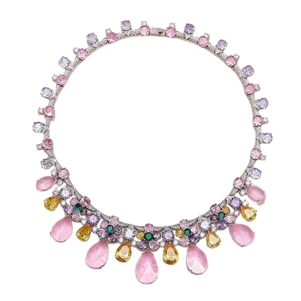 Nerwina Floral Teardrop Necklace