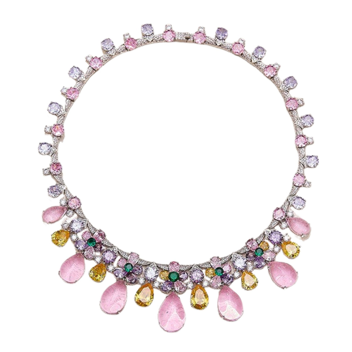 Nerwina Floral Teardrop Necklace