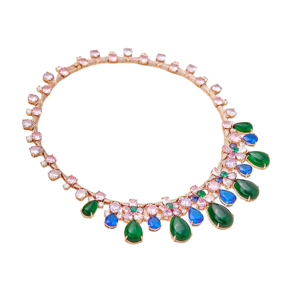 Nerwina Floral Teardrop Necklace
