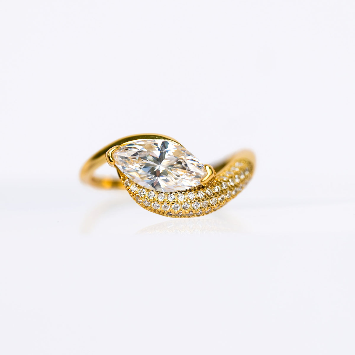 Nicola 14K Gold Marquise Ring
