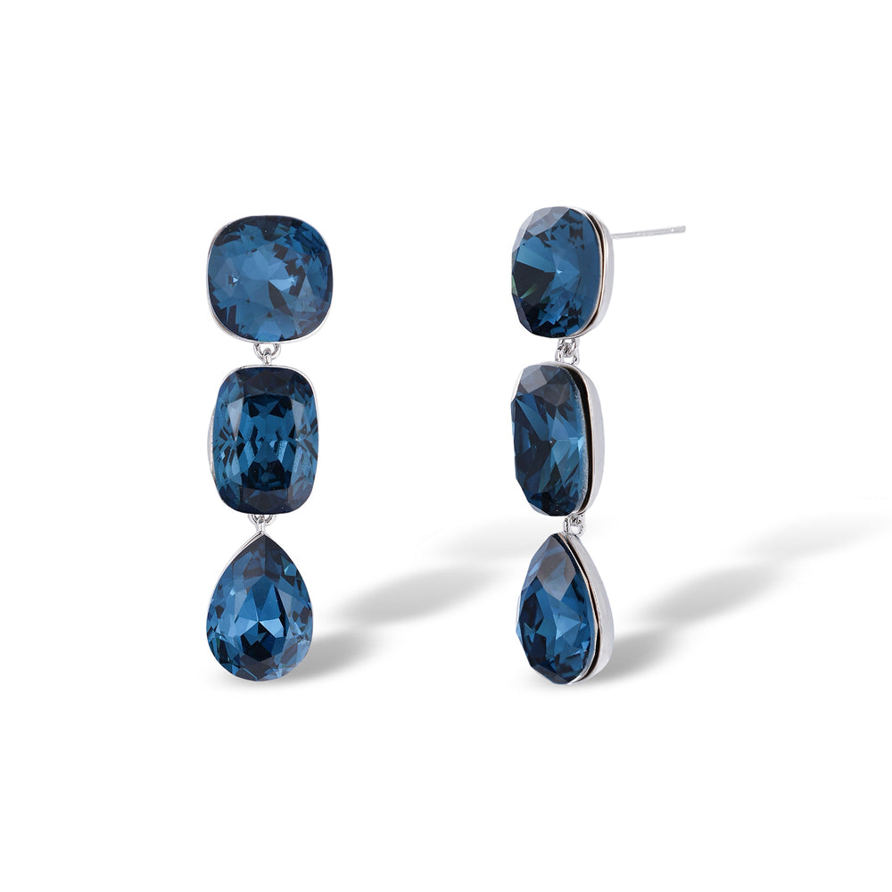 Noemi Navy Blue Mixed Shape Earrings