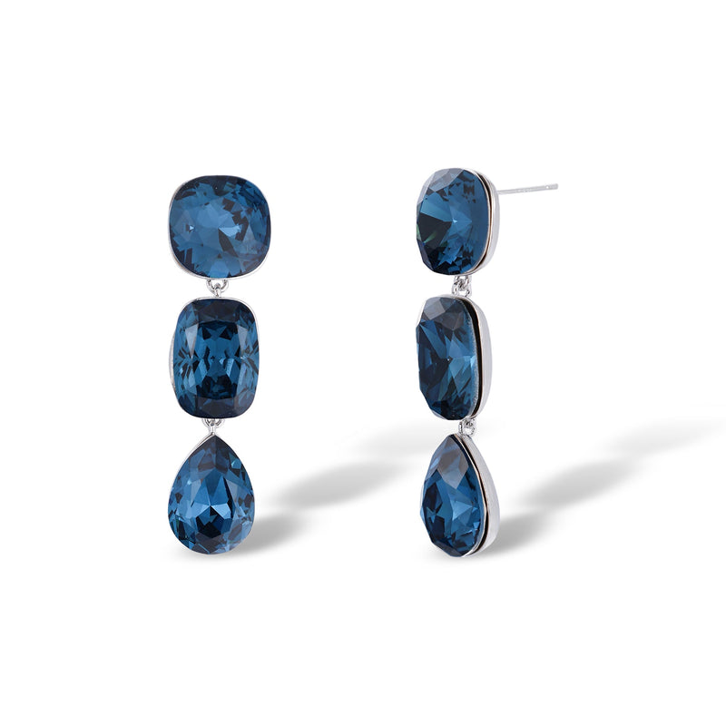 Noemi Navy Blue Mixed Shape Earrings