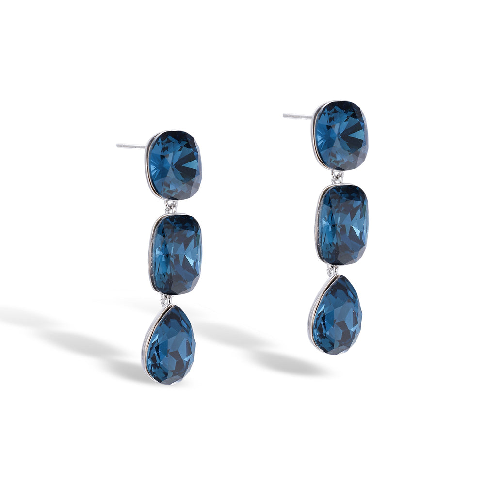 Noemi Navy Blue Mixed Shape Earrings
