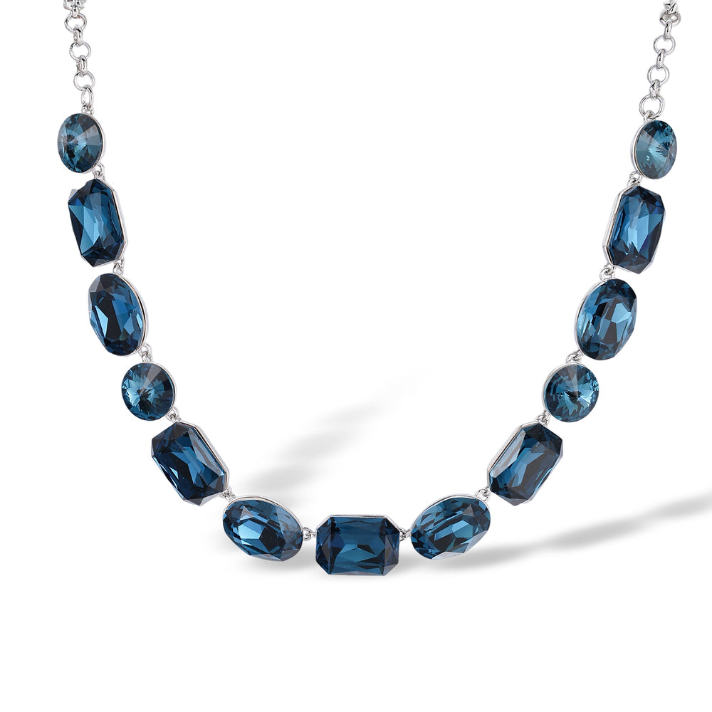 Noemi Navy Blue Mixed Shape Necklace