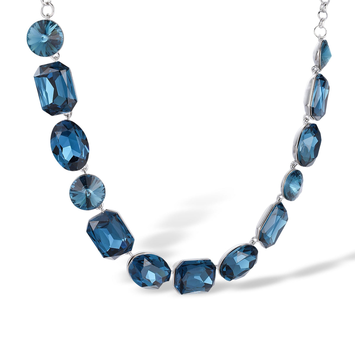 Noemi Navy Blue Mixed Shape Necklace
