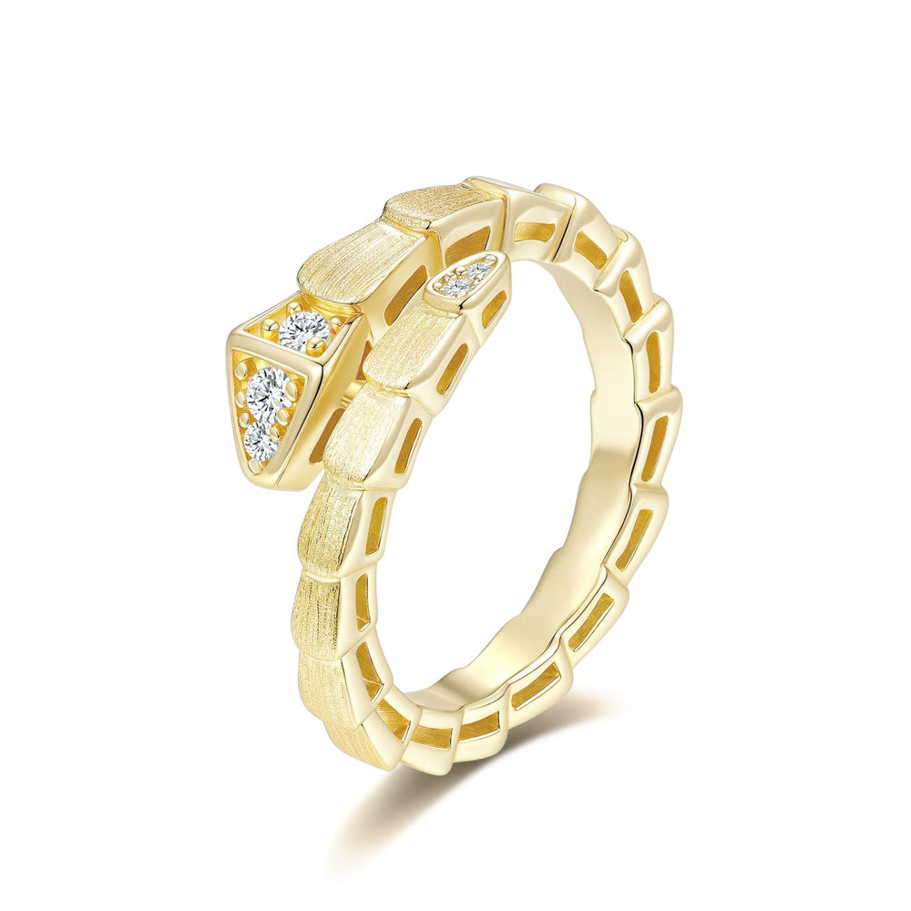 Nordhild 14K Gold Snake Moissanite Ring