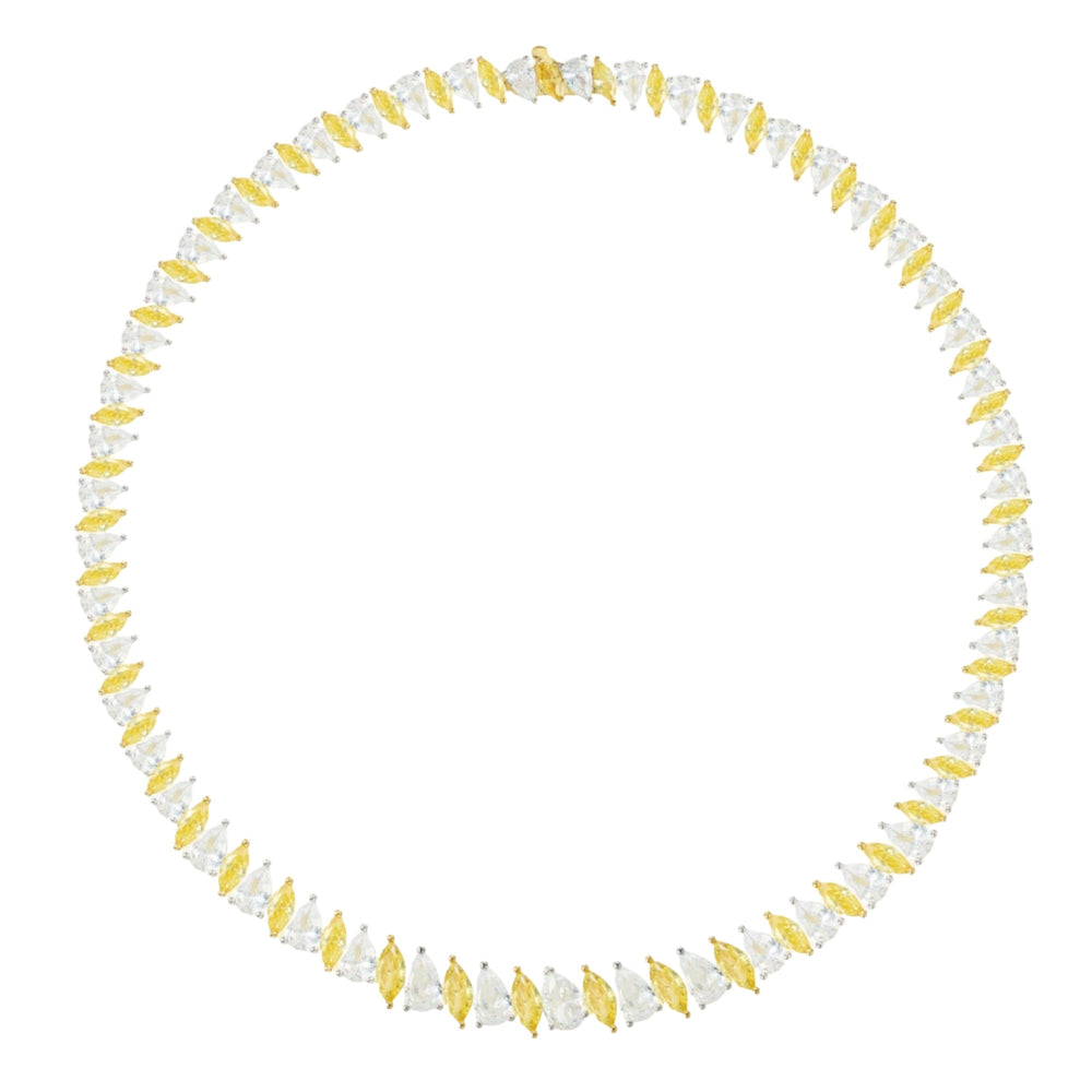 Nordrun Yellow Marquise Teardrop Choker Necklace
