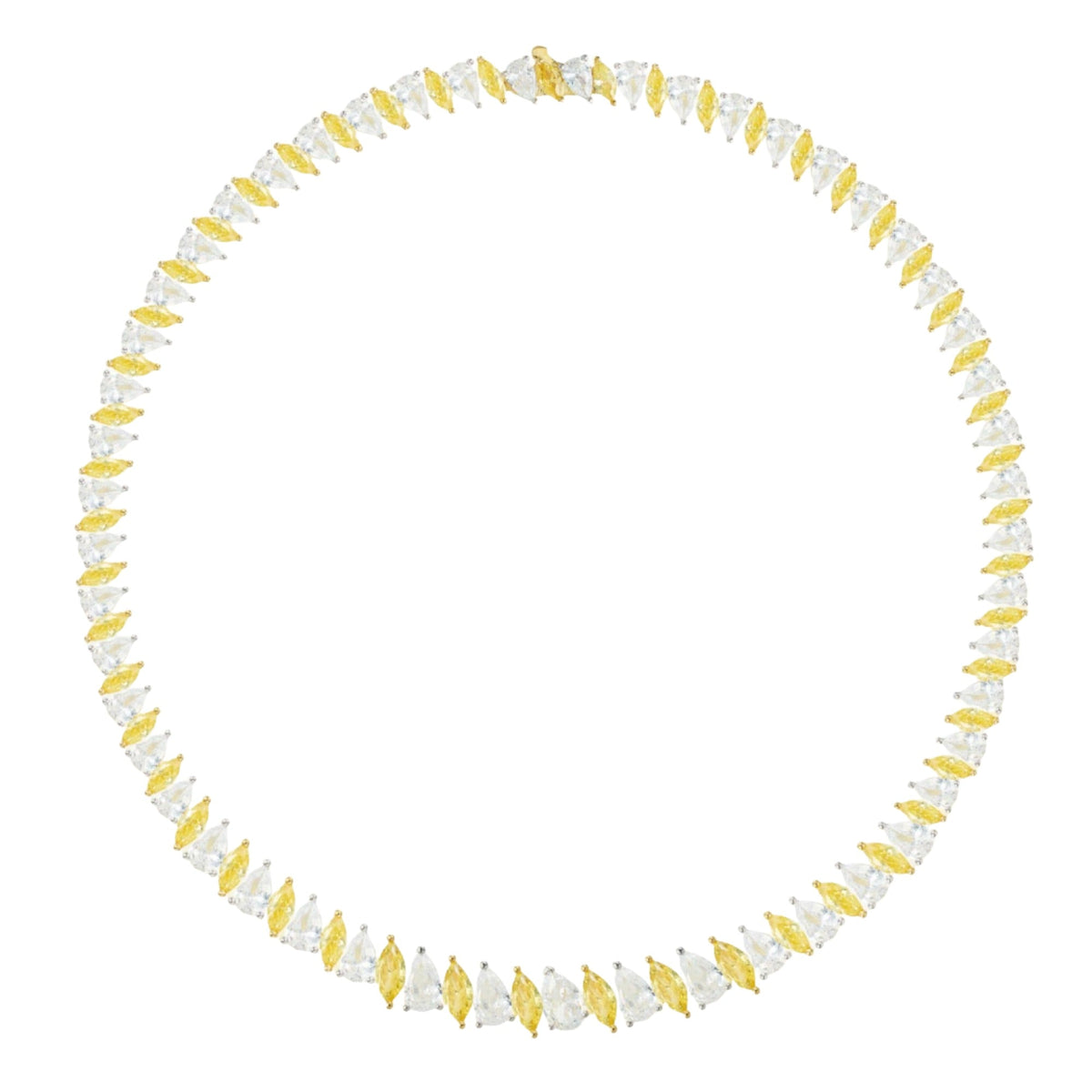 Nordrun Yellow Marquise Teardrop Choker Necklace