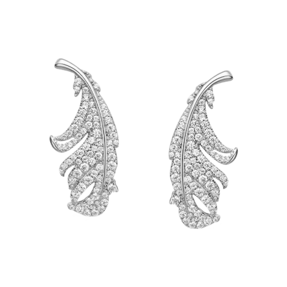 Norlind White Feather Earrings