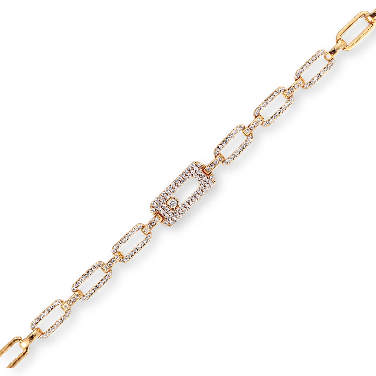 Odalind 14K Gold Rounded Rectanglar Bracelet