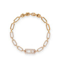 Odalind 14K Gold Rounded Rectanglar Bracelet