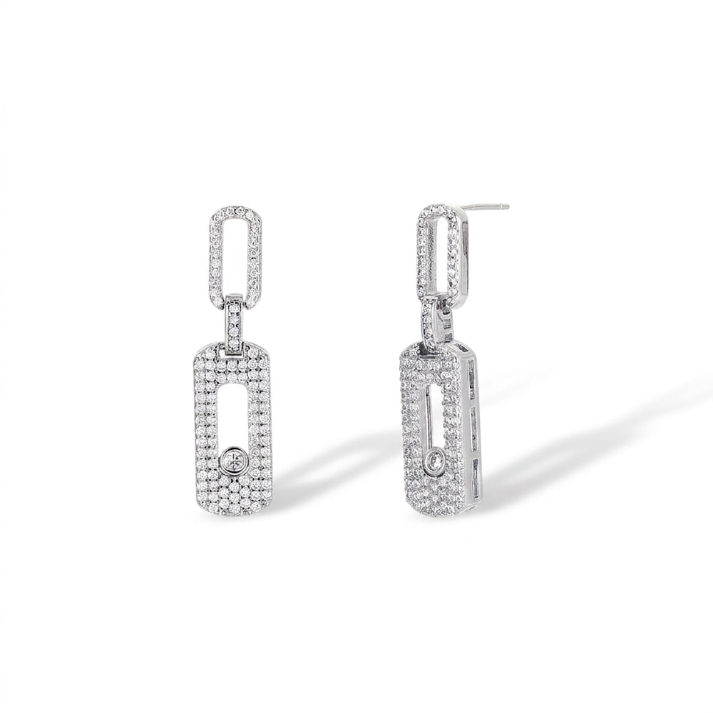 Odalind 14K Gold Move Rounded Rectanglar Earrings