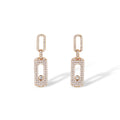 Odalind 14K Gold Move Rounded Rectanglar Earrings