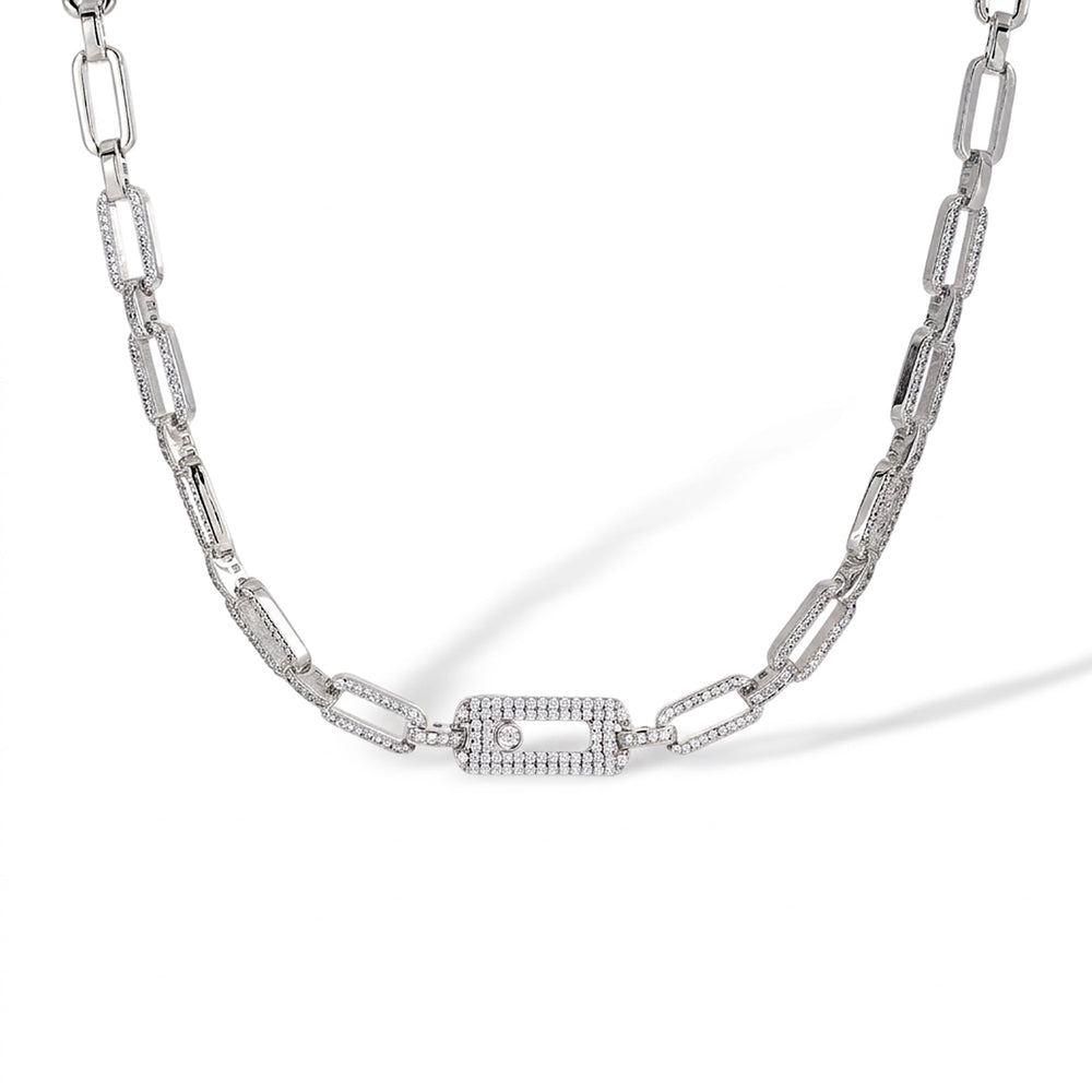 Odalind 14K Gold Move Rounded Rectanglar Necklace