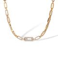 Odalind 14K Gold Move Rounded Rectanglar Necklace