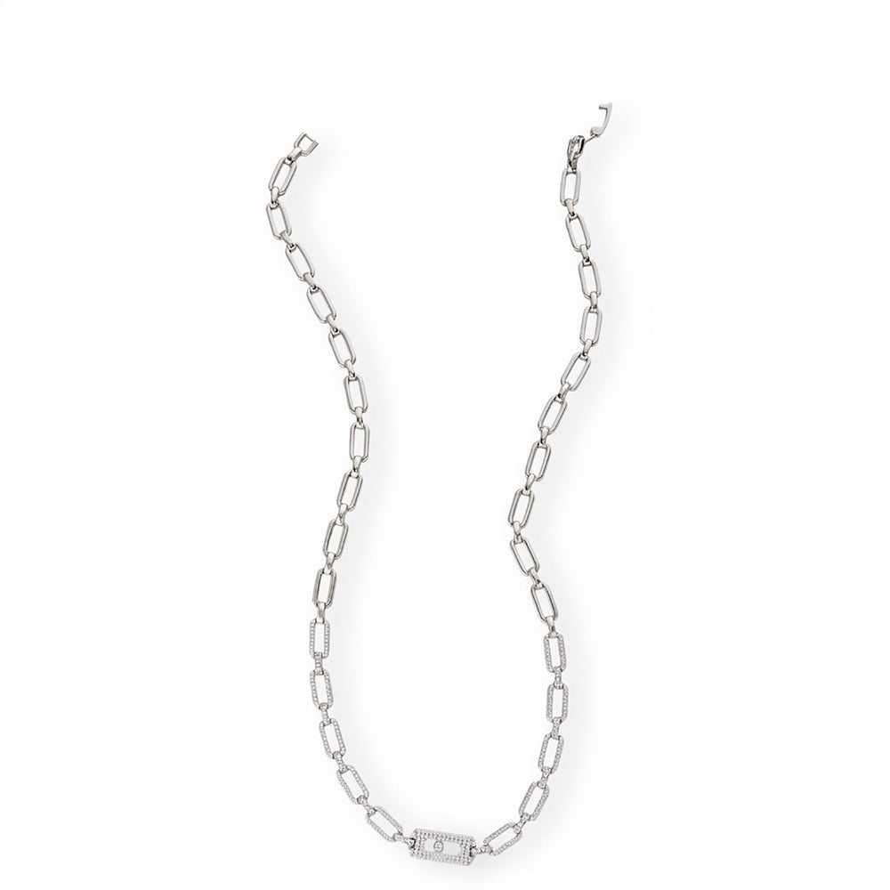 Odalind 14K Gold Move Rounded Rectanglar Necklace