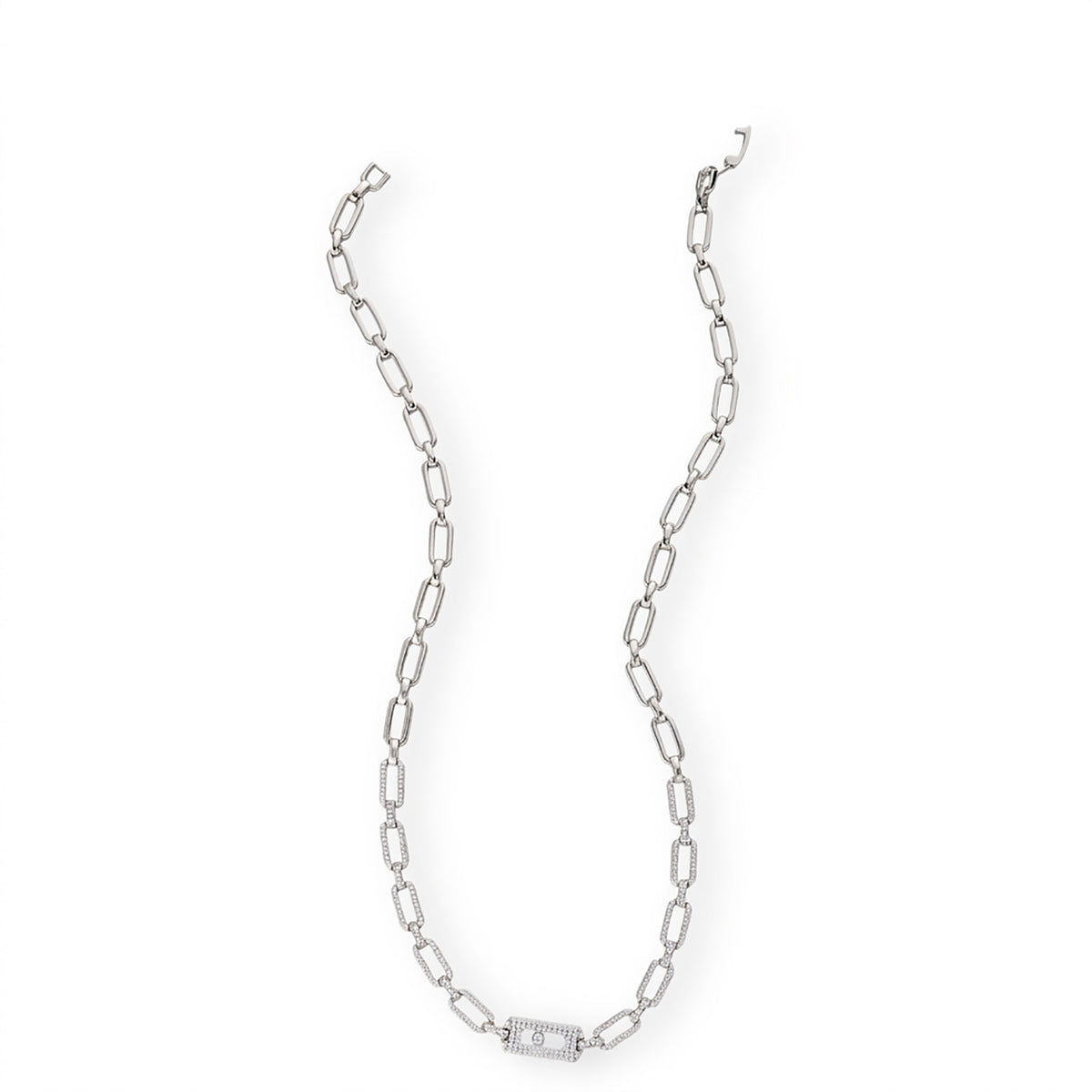 Odalind 14K Gold Move Rounded Rectanglar Necklace