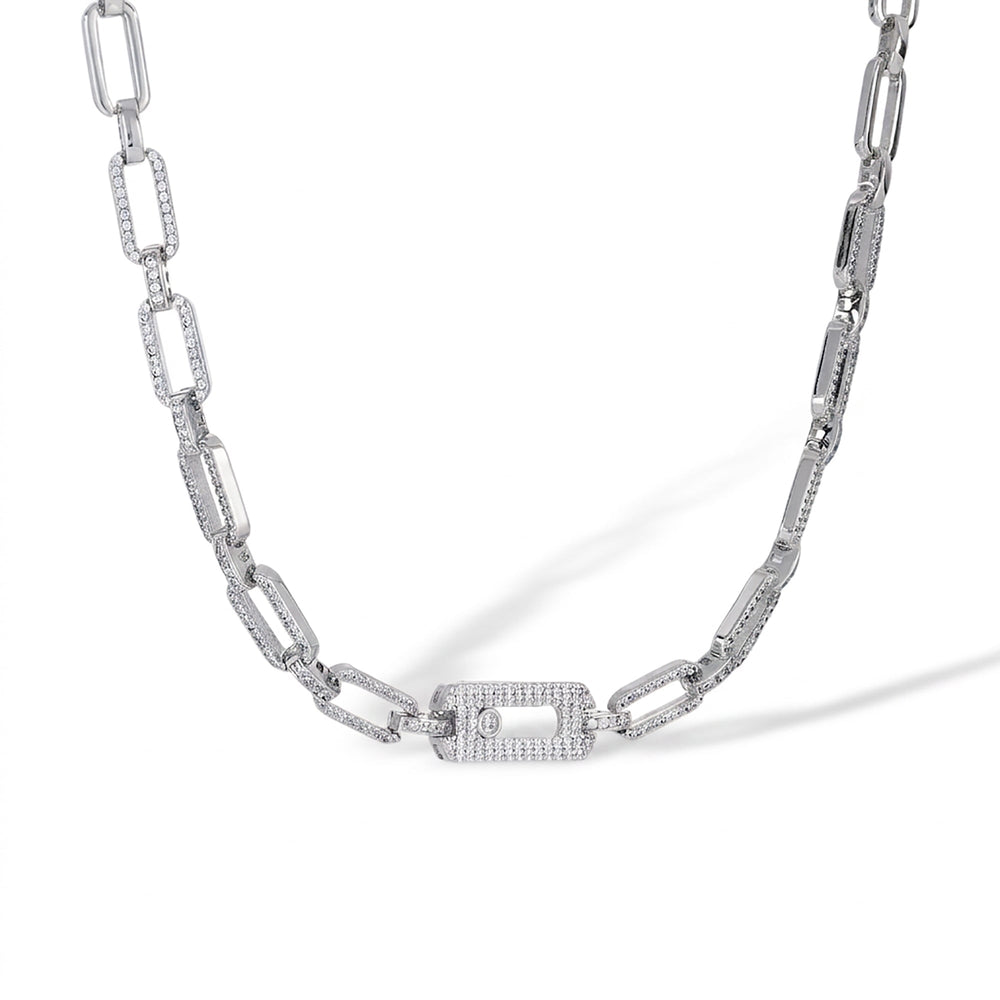 Odalind 14K Gold Move Rounded Rectanglar Necklace