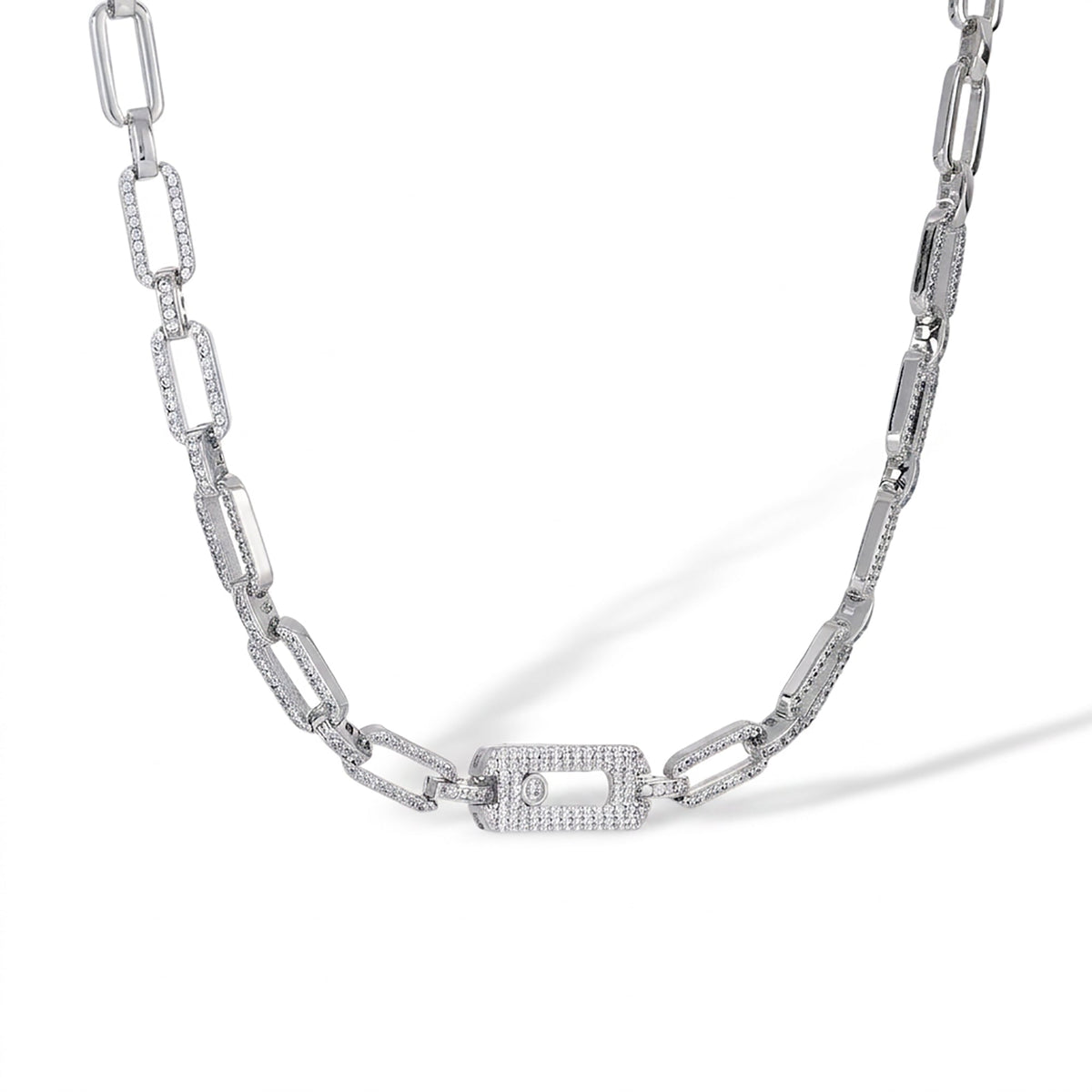 Odalind 14K Gold Move Rounded Rectanglar Necklace