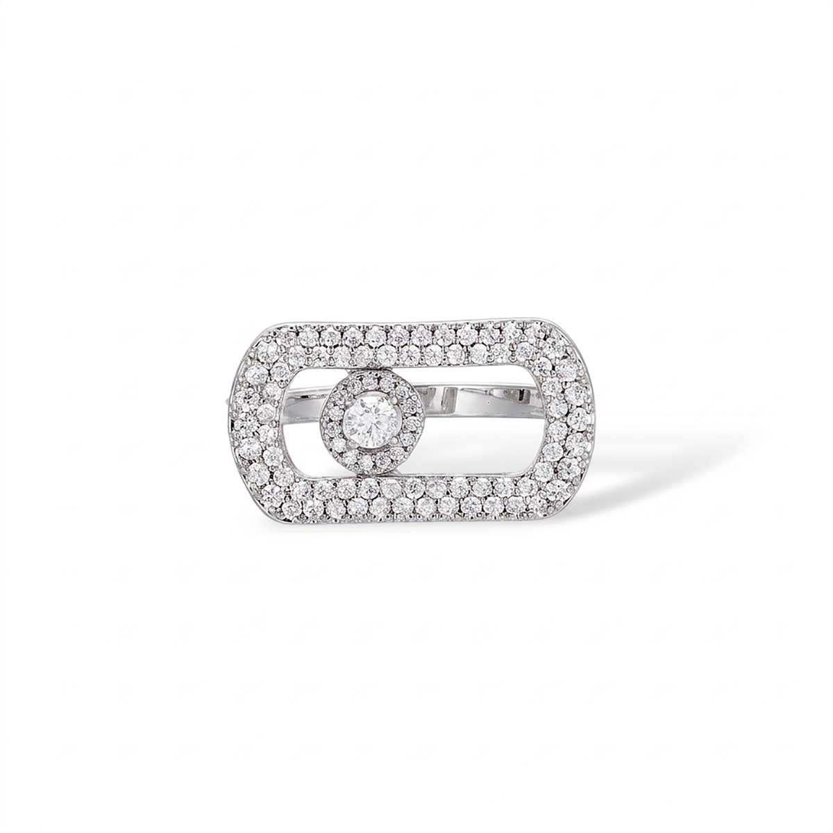 Odalind 14K Gold Rounded Rectanglar Ring
