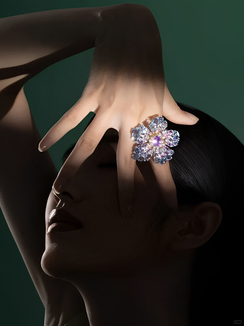 Odilia Floral Open Ring