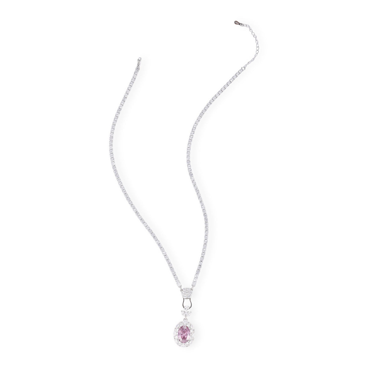 Odwina Pink Oval Necklace