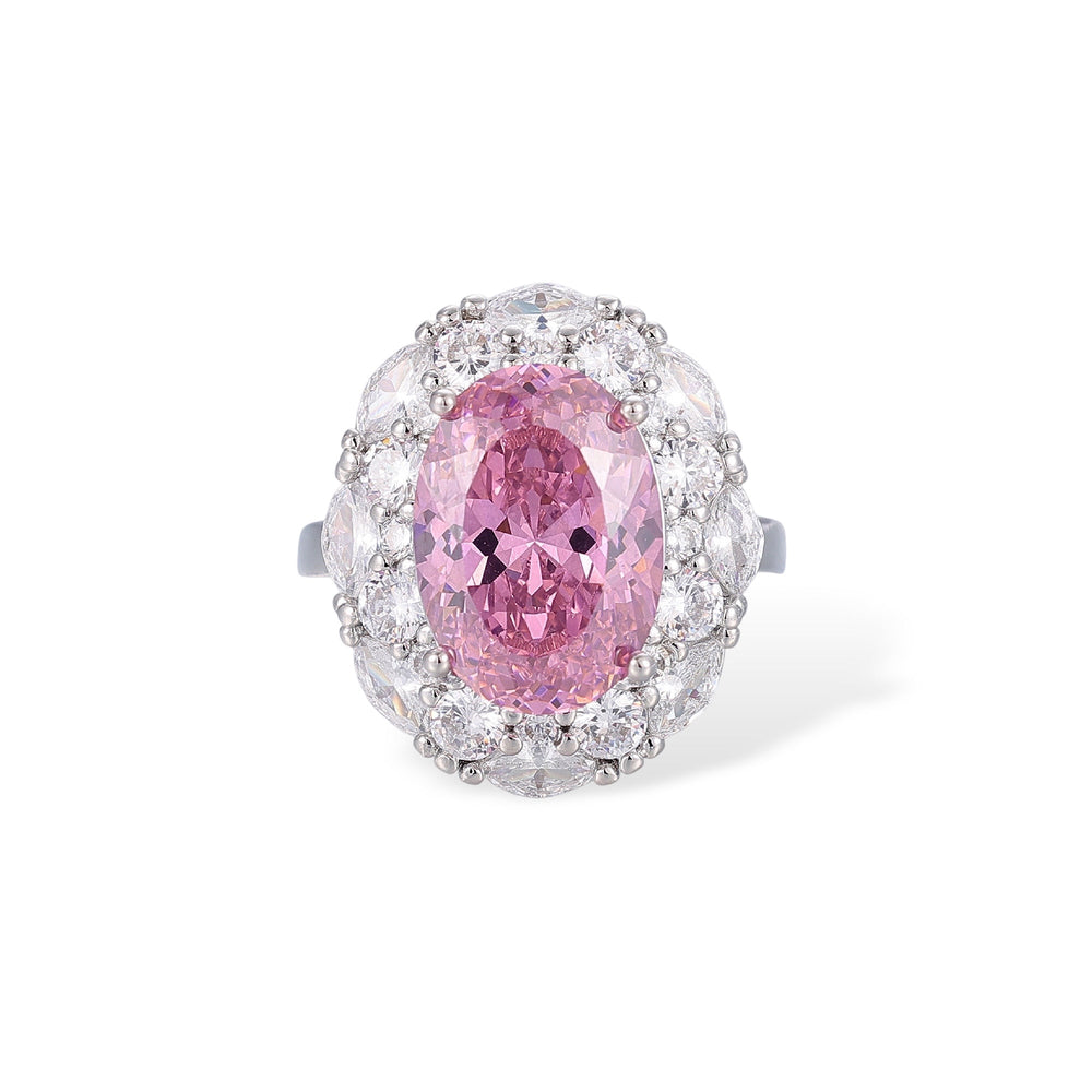 Odwina Pink Oval Open Ring