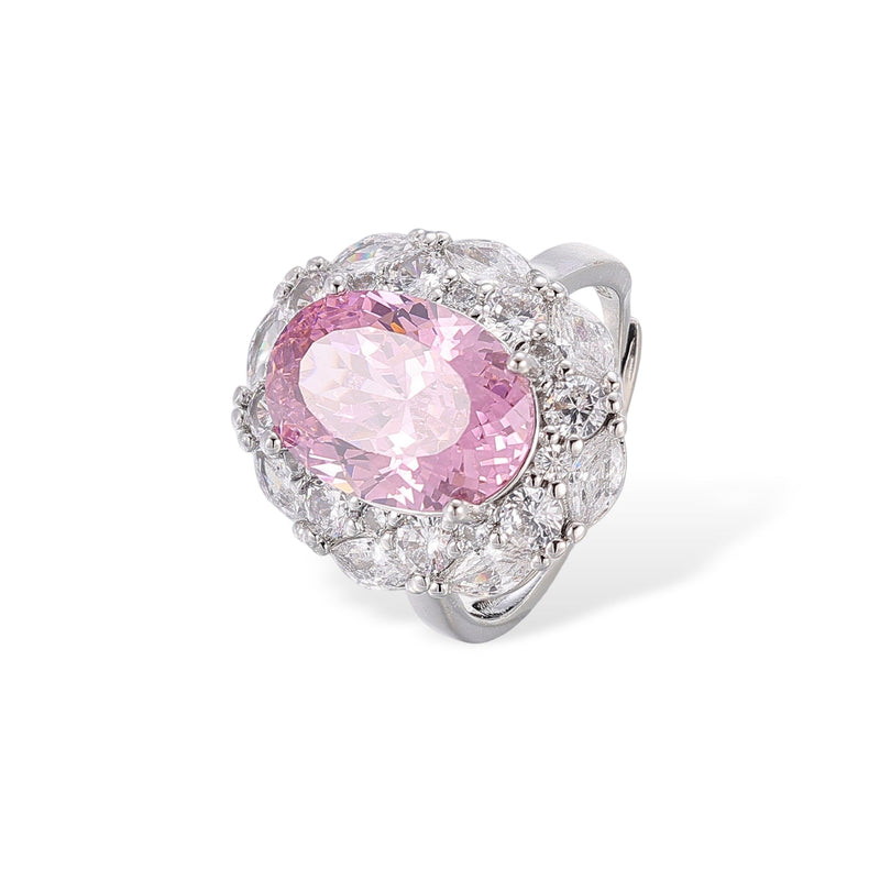Odwina Pink Oval Open Ring