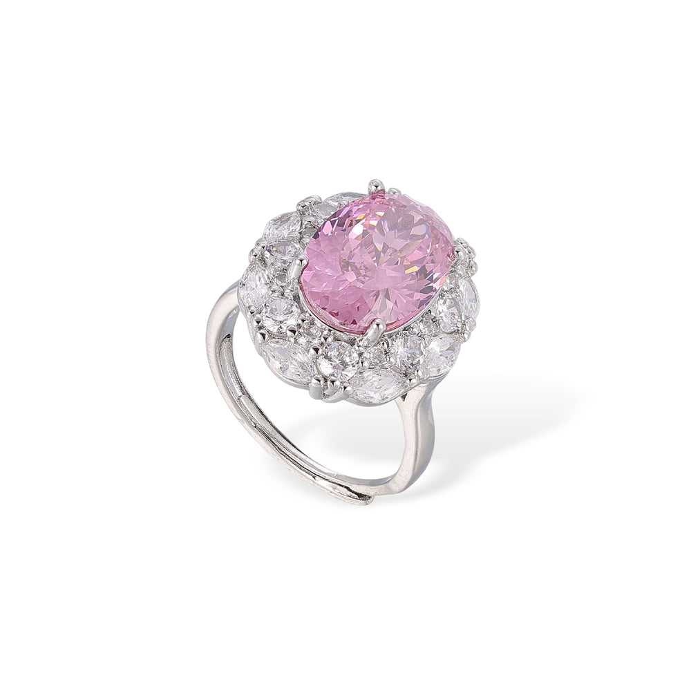 Odwina Pink Oval Open Ring