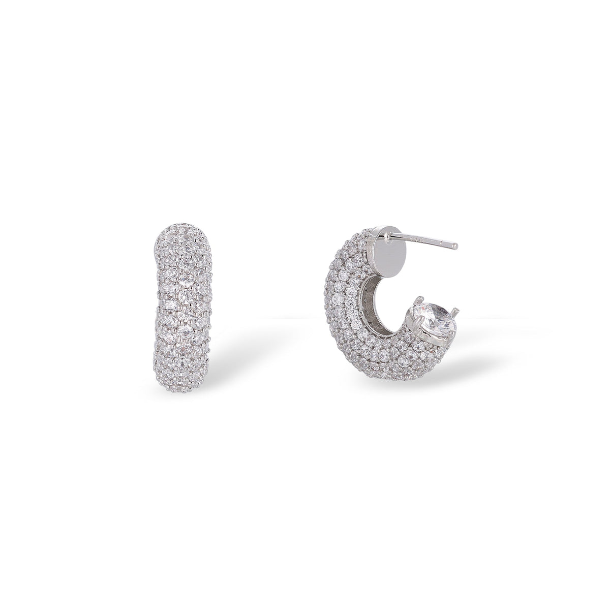 Olivia 14K Gold C Shape Earrings