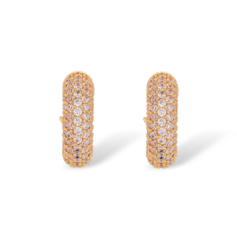 Olivia 14K Gold C Shape Earrings
