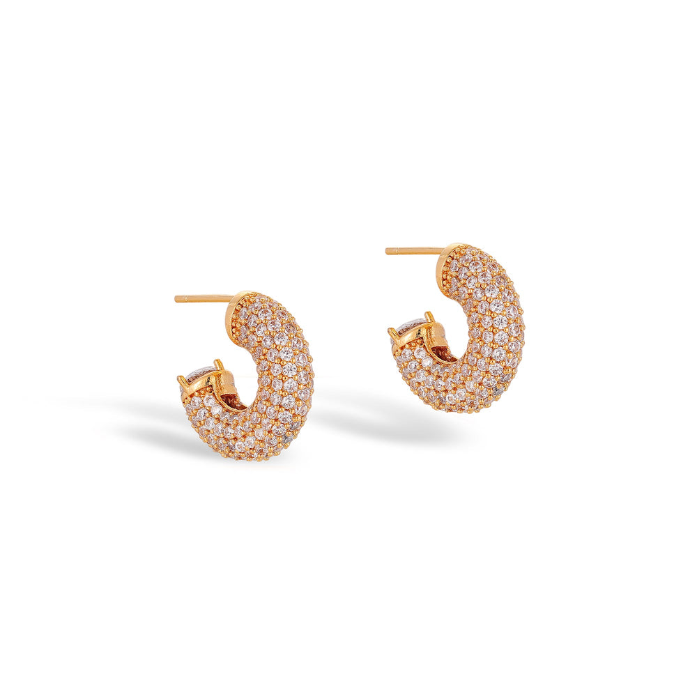 Olivia 14K Gold C Shape Earrings