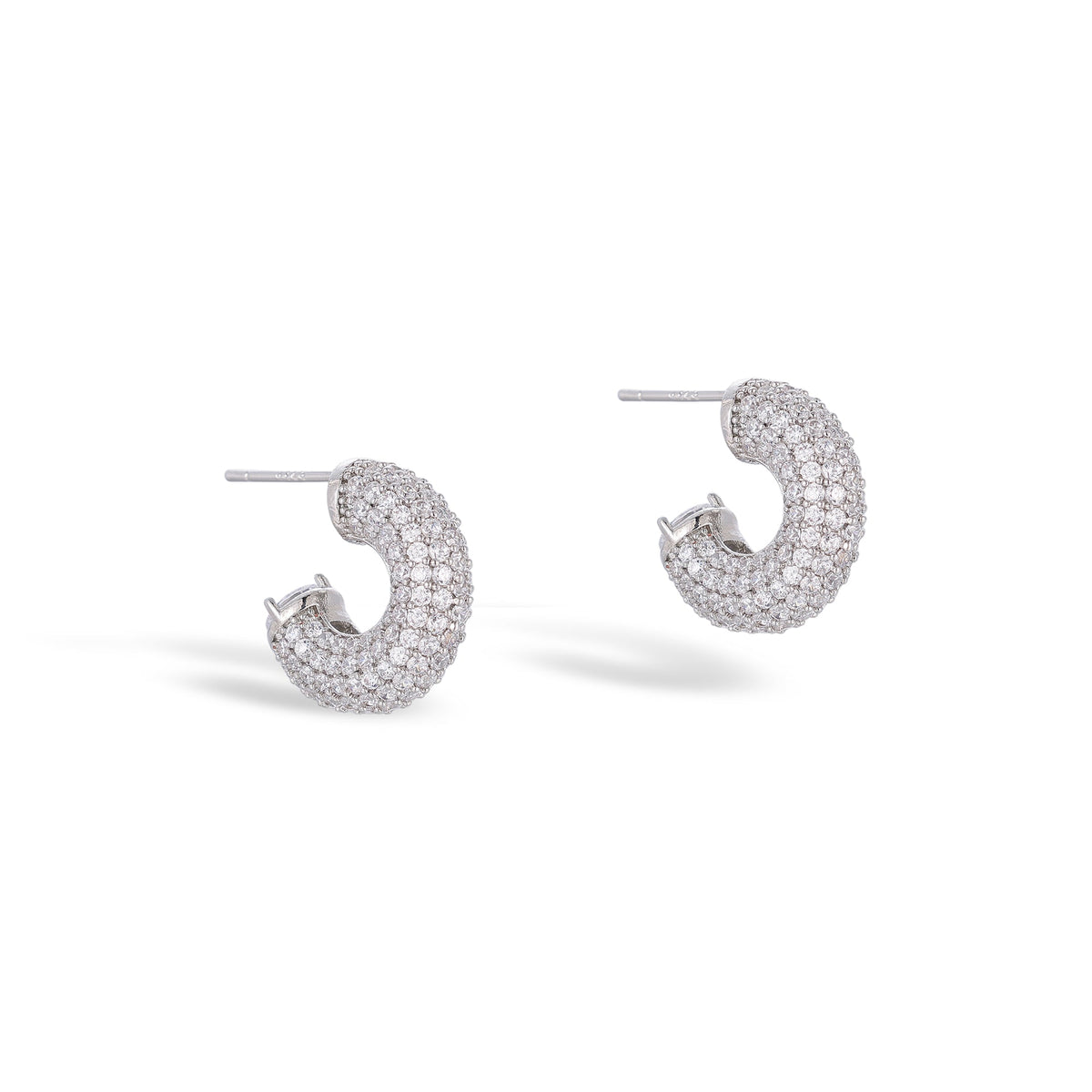 Olivia 14K Gold C Shape Earrings