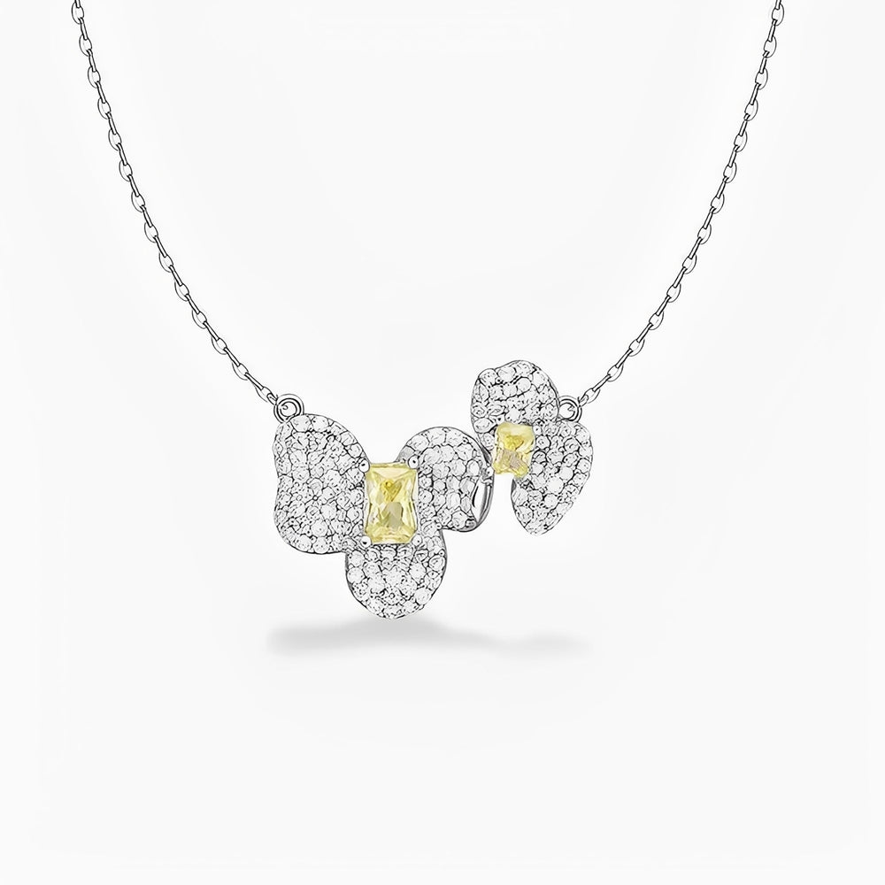 Orchidée Yellow Floral Necklace