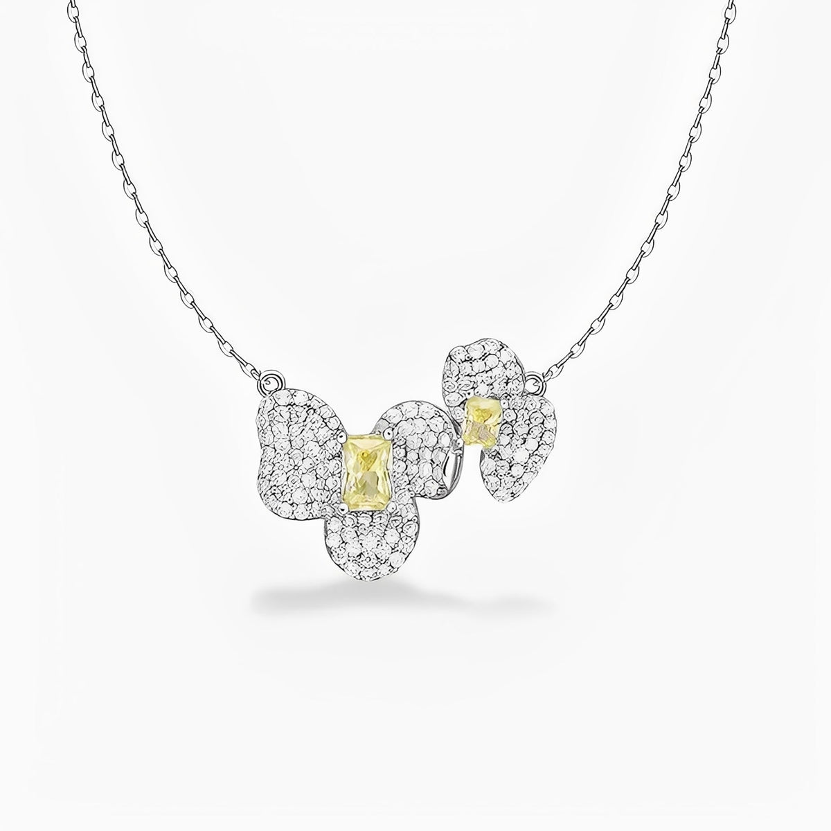 Orchidée Yellow Floral Necklace