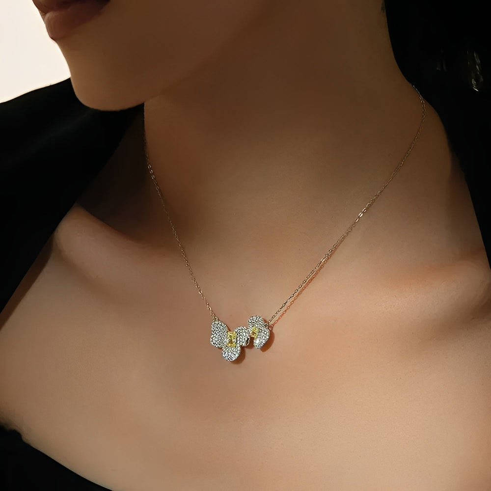 Orchidée Yellow Floral Necklace